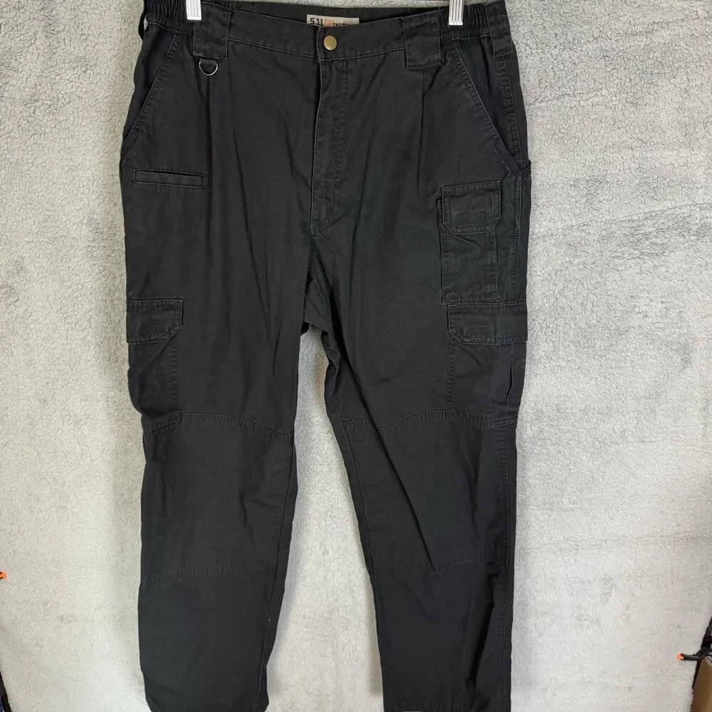 S 5.11 Tactical Pants‎ Mens 36x31 Black Cargo Ripstop Relaxed Workwear Utility
